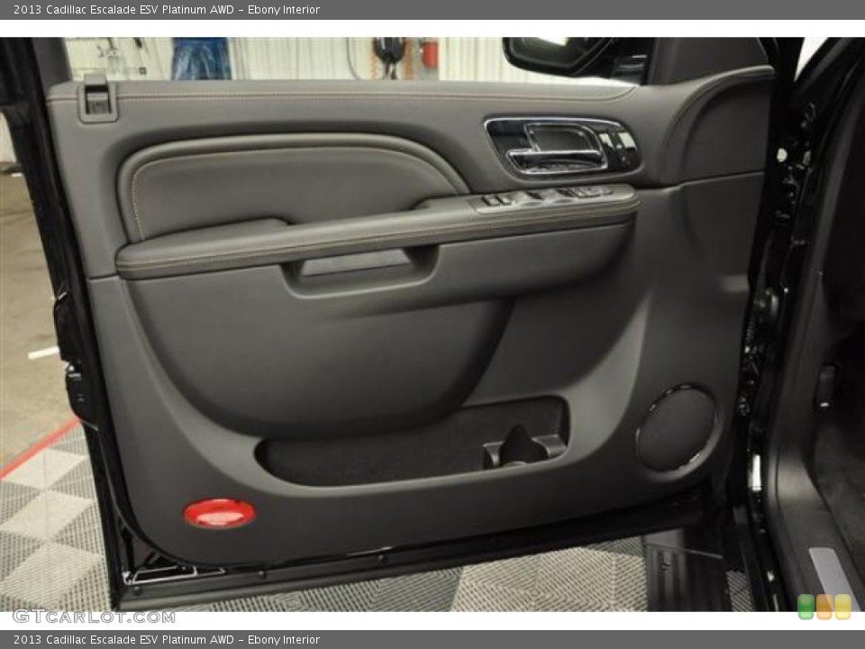 Ebony Interior Door Panel for the 2013 Cadillac Escalade ESV Platinum AWD #70032544