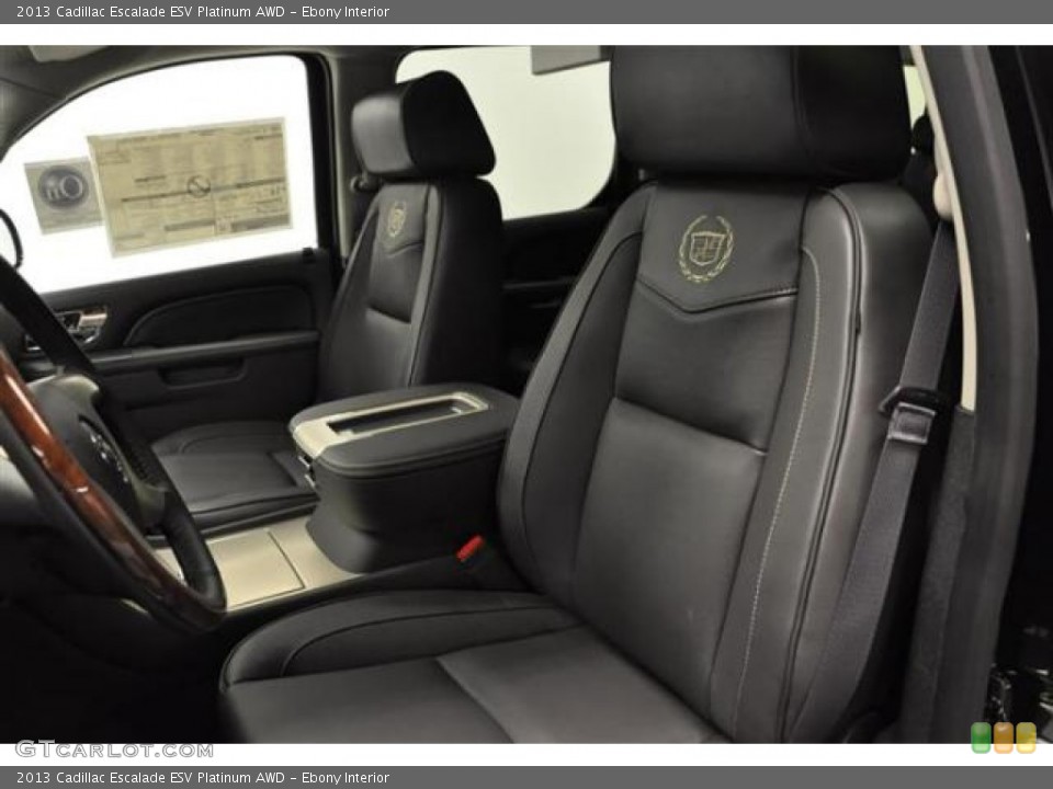 Ebony Interior Front Seat for the 2013 Cadillac Escalade ESV Platinum AWD #70032592