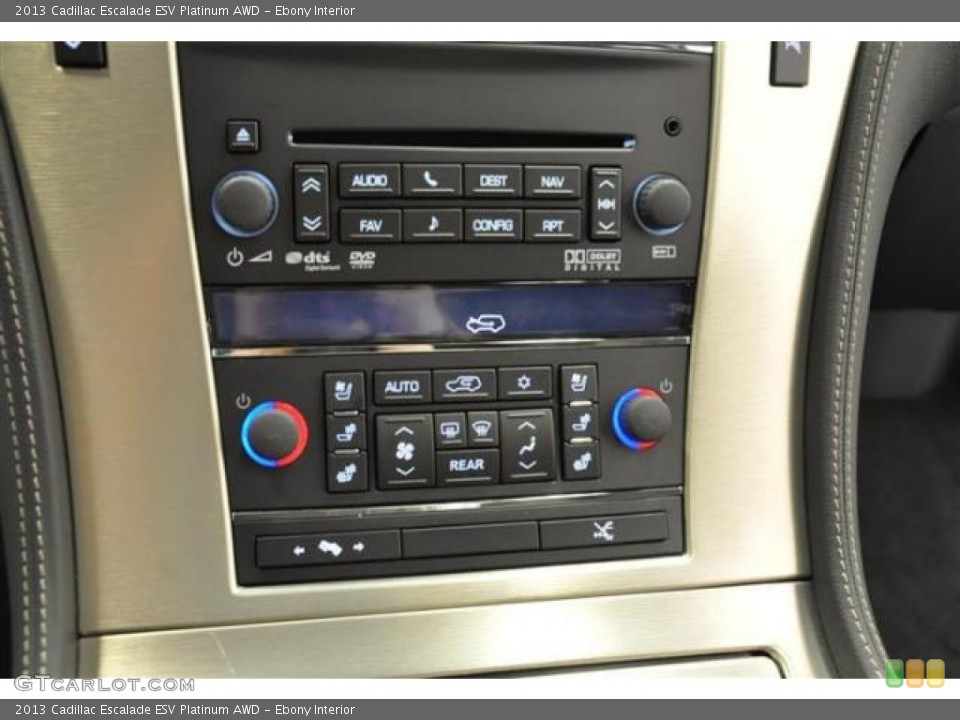 Ebony Interior Controls for the 2013 Cadillac Escalade ESV Platinum AWD #70032677