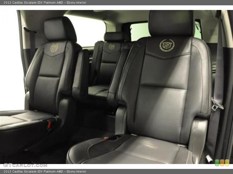 Ebony Interior Rear Seat for the 2013 Cadillac Escalade ESV Platinum AWD #70032719
