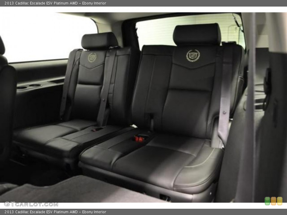 Ebony Interior Rear Seat for the 2013 Cadillac Escalade ESV Platinum AWD #70032731