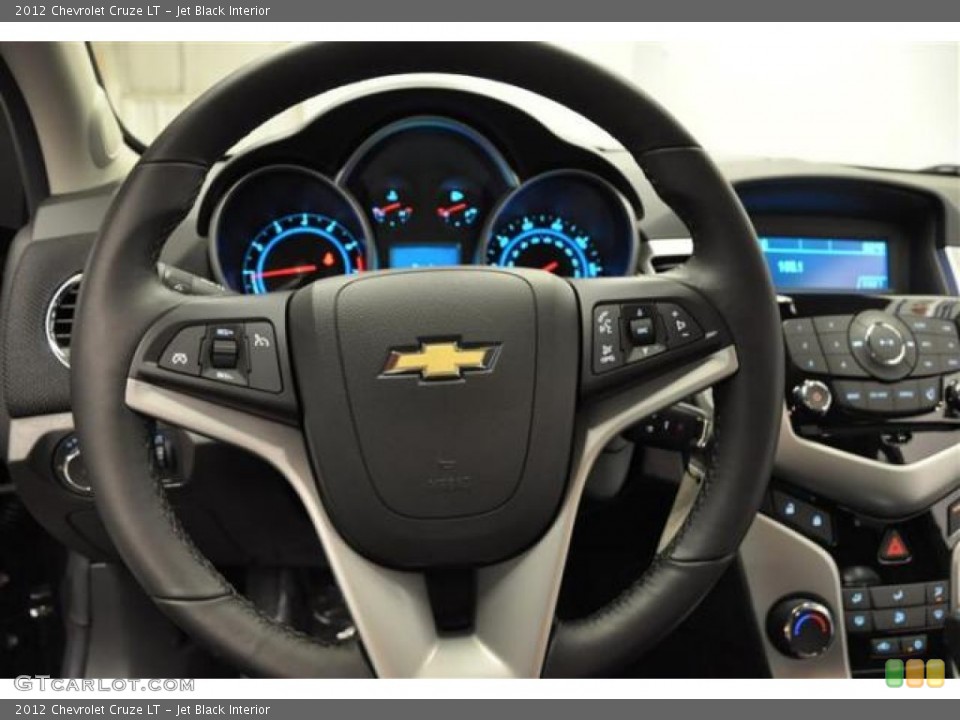 Jet Black Interior Steering Wheel for the 2012 Chevrolet Cruze LT #70034168