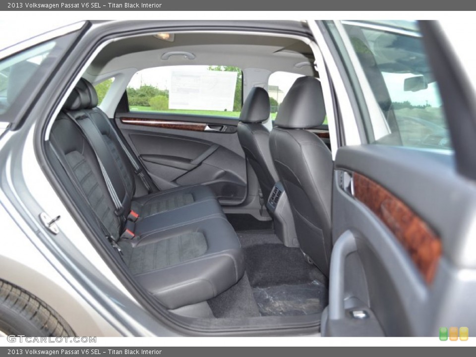 Titan Black Interior Rear Seat for the 2013 Volkswagen Passat V6 SEL #70035048