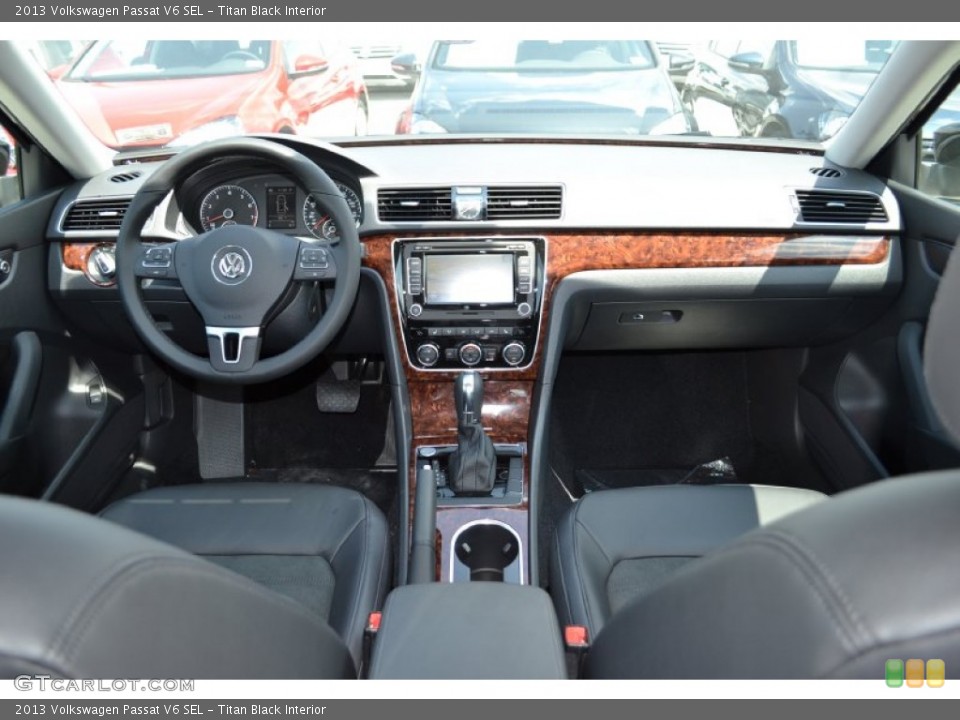 Titan Black Interior Dashboard for the 2013 Volkswagen Passat V6 SEL #70035059