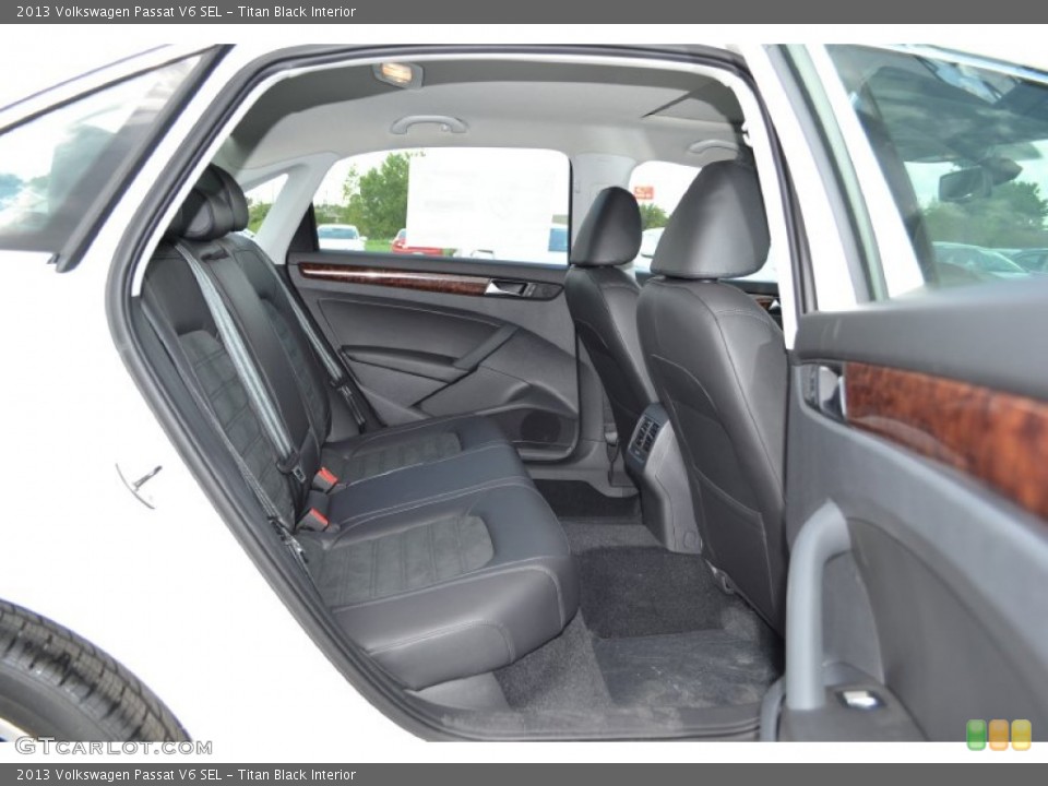 Titan Black Interior Rear Seat for the 2013 Volkswagen Passat V6 SEL #70035128
