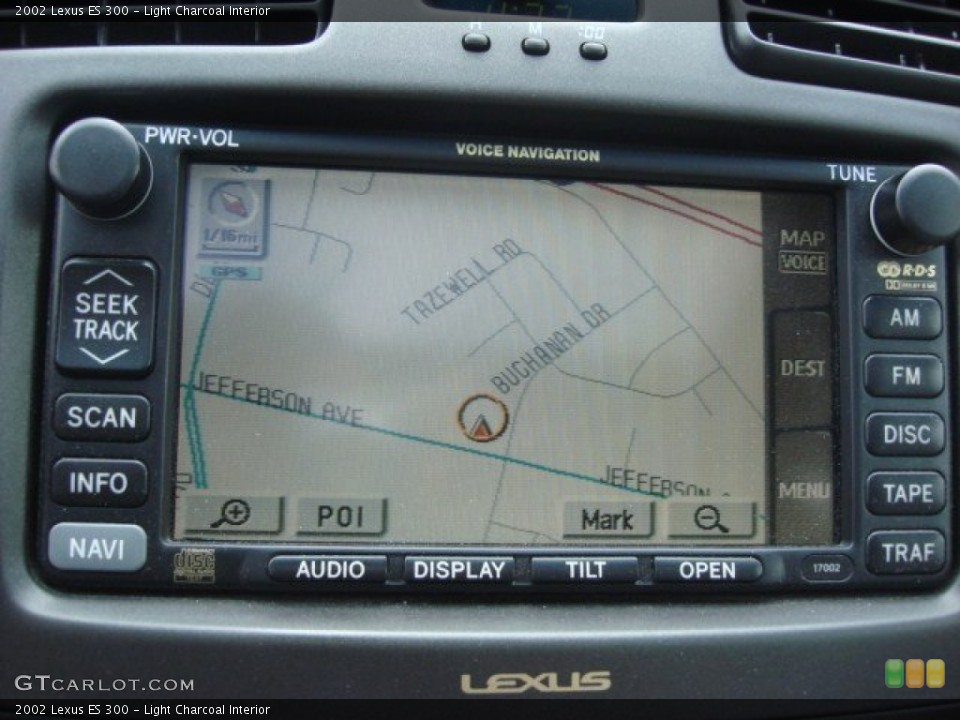 Light Charcoal Interior Navigation for the 2002 Lexus ES 300 #70037188