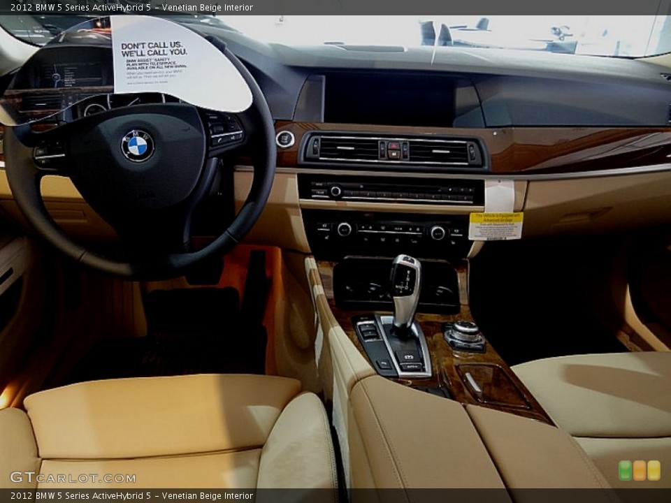 Venetian Beige Interior Dashboard for the 2012 BMW 5 Series ActiveHybrid 5 #70041724