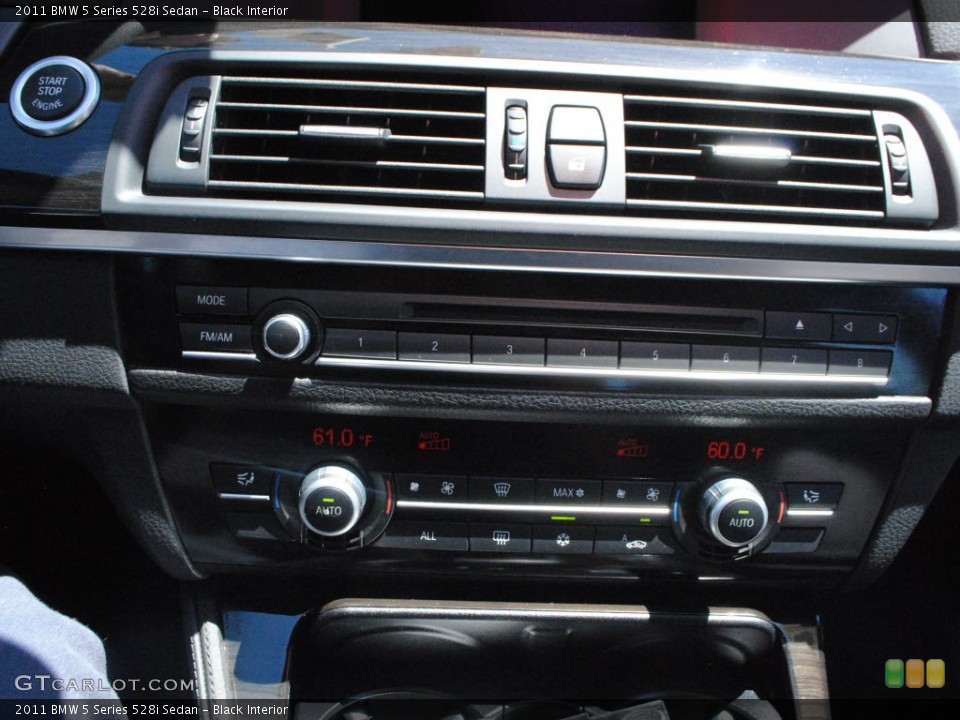 Black Interior Controls for the 2011 BMW 5 Series 528i Sedan #70048469