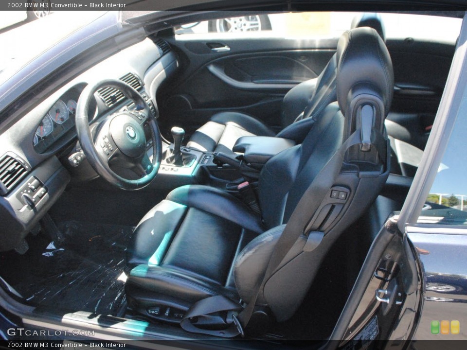 Black Interior Front Seat for the 2002 BMW M3 Convertible #70049048
