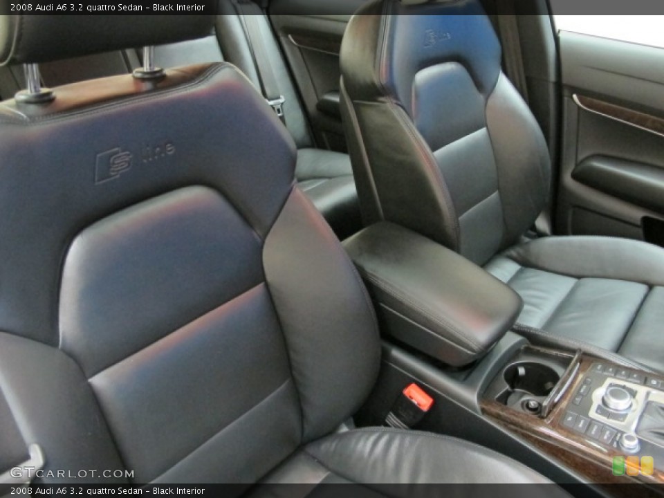 Black Interior Front Seat for the 2008 Audi A6 3.2 quattro Sedan #70049533