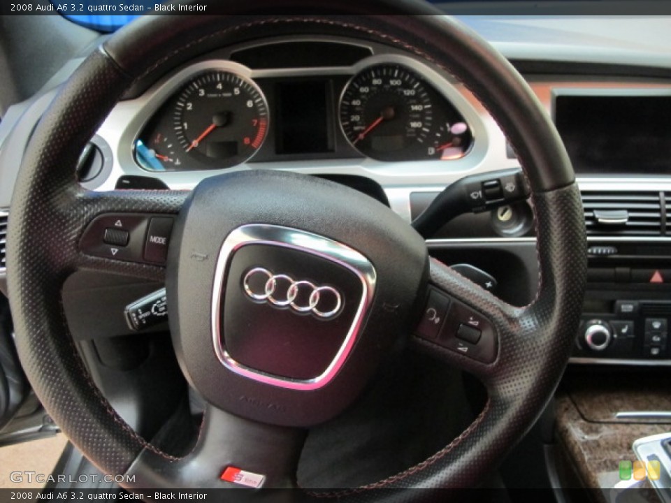 Black Interior Steering Wheel for the 2008 Audi A6 3.2 quattro Sedan #70049668