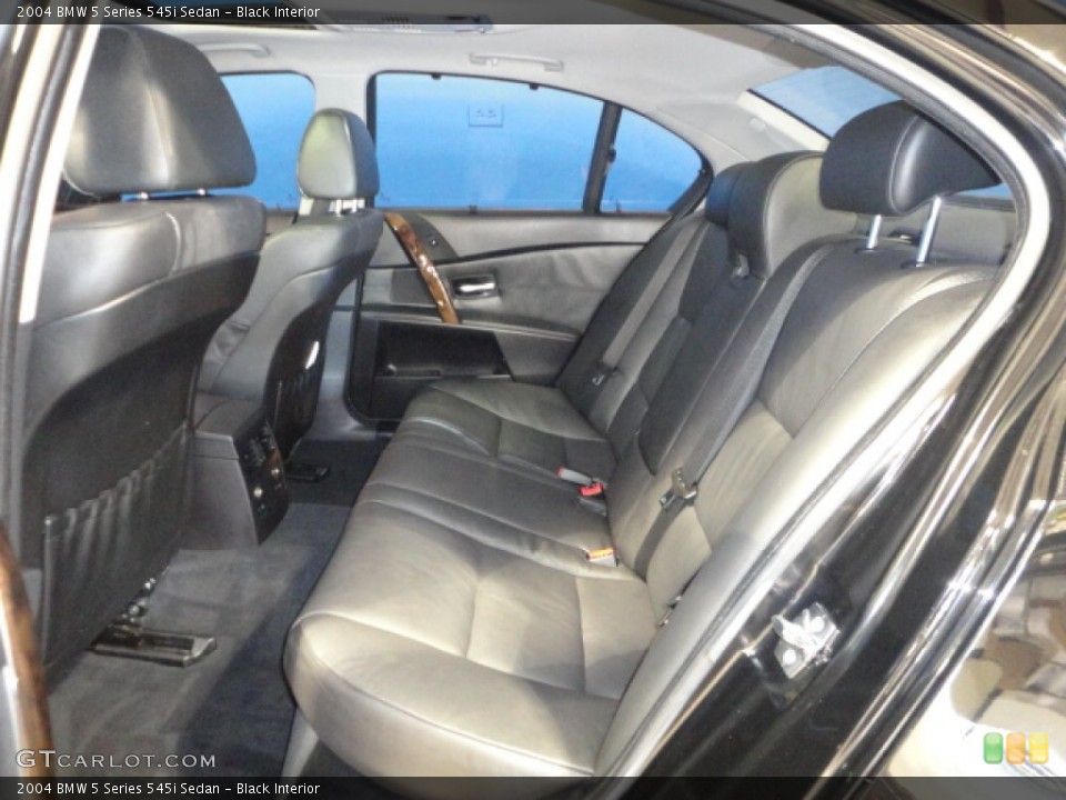 Black Interior Rear Seat for the 2004 BMW 5 Series 545i Sedan #70050024