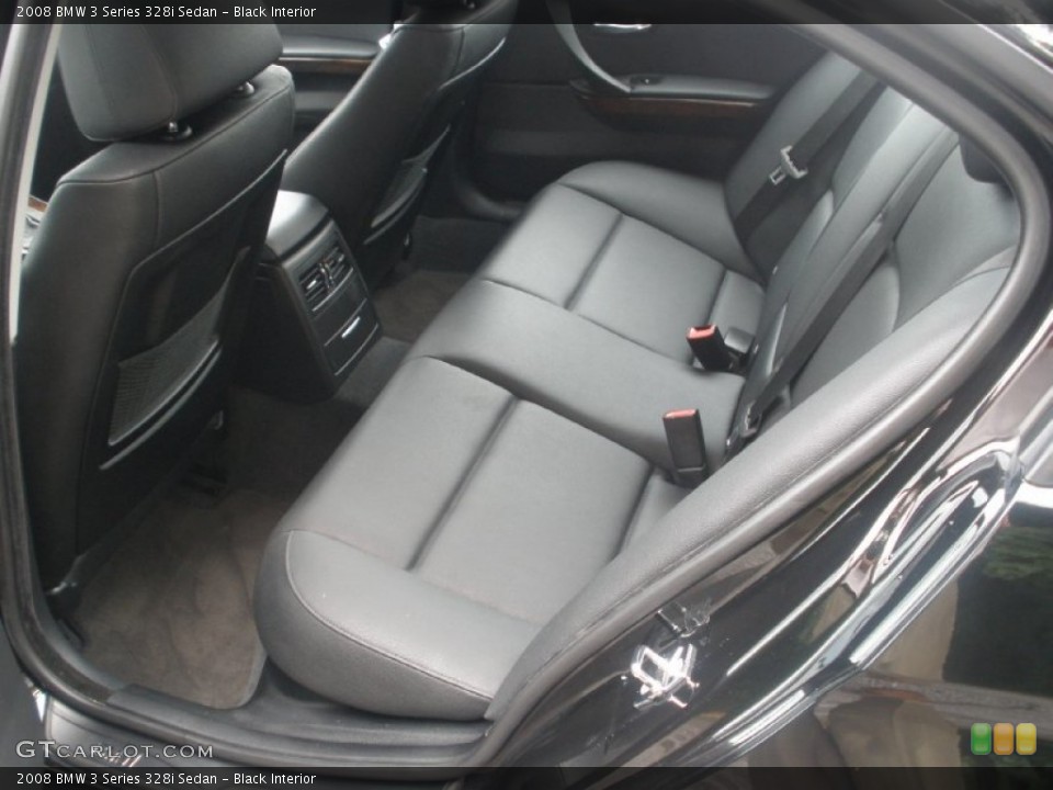 Black Interior Rear Seat for the 2008 BMW 3 Series 328i Sedan #70051818