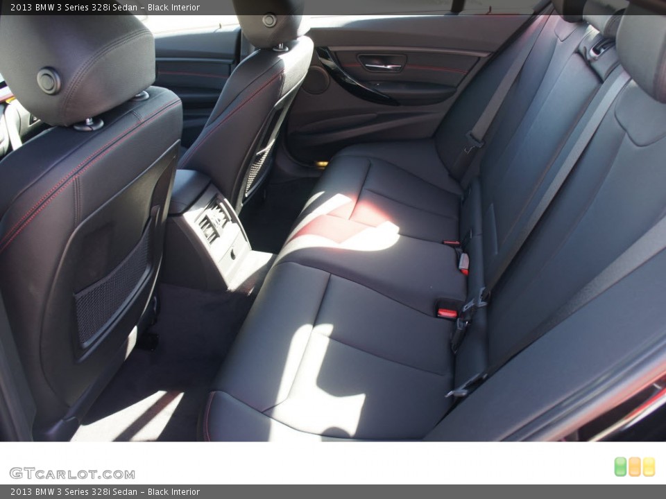 Black Interior Rear Seat for the 2013 BMW 3 Series 328i Sedan #70052138