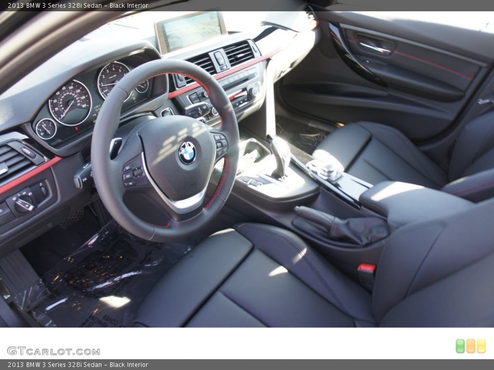 Black Interior Prime Interior for the 2013 BMW 3 Series 328i Sedan #70052163