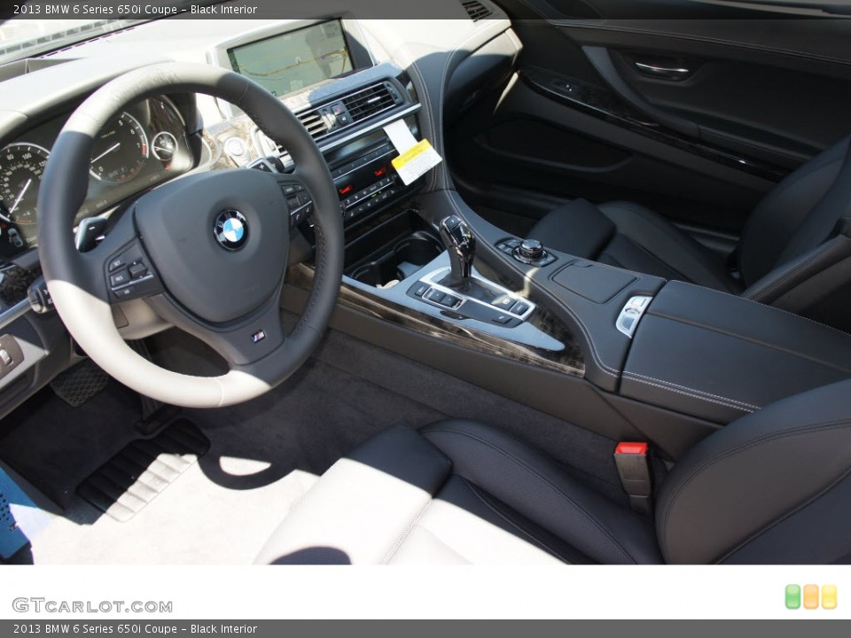 Black Interior Prime Interior for the 2013 BMW 6 Series 650i Coupe #70052624