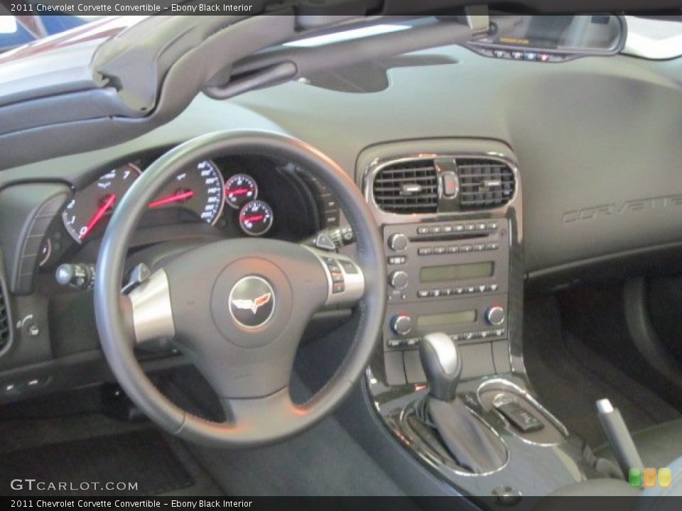 Ebony Black Interior Dashboard for the 2011 Chevrolet Corvette Convertible #70054144