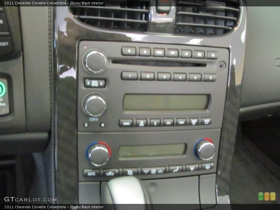 Ebony Black Interior Controls for the 2011 Chevrolet Corvette Convertible #70054164