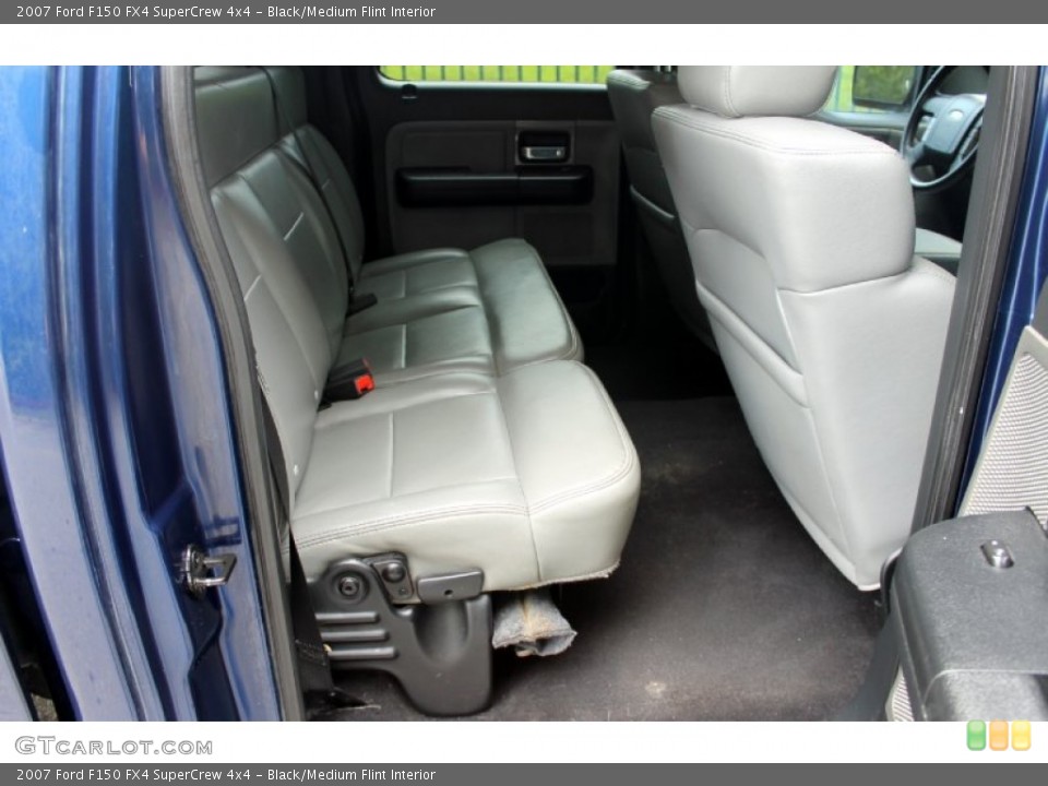 Black/Medium Flint Interior Rear Seat for the 2007 Ford F150 FX4 SuperCrew 4x4 #70066631