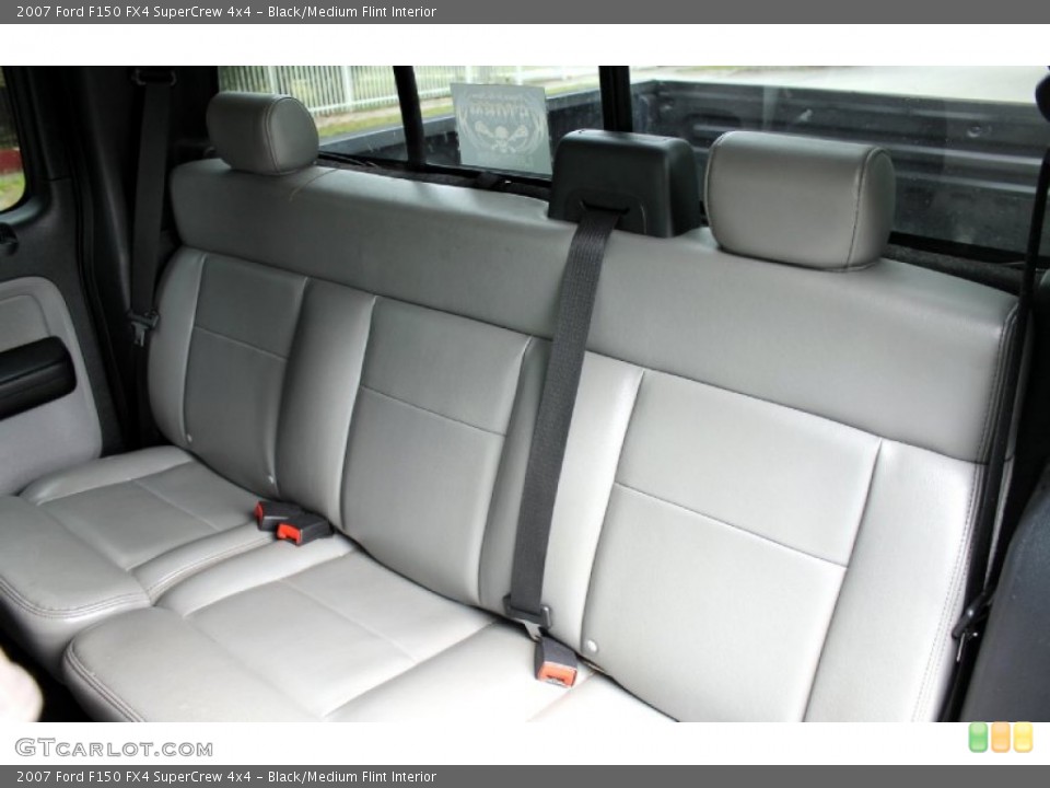 Black/Medium Flint Interior Rear Seat for the 2007 Ford F150 FX4 SuperCrew 4x4 #70066748