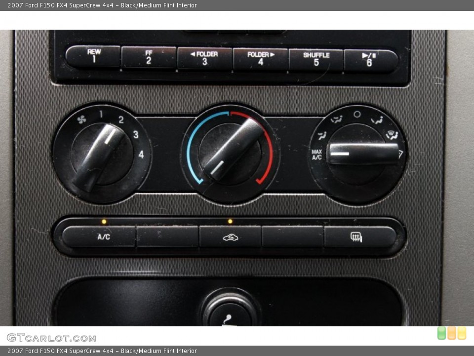 Black/Medium Flint Interior Controls for the 2007 Ford F150 FX4 SuperCrew 4x4 #70066936