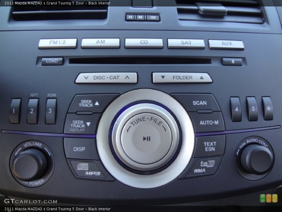 Black Interior Audio System for the 2011 Mazda MAZDA3 s Grand Touring 5 Door #70068039