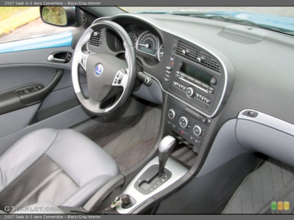 Black/Gray Interior Photo for the 2007 Saab 9-3 Aero Convertible #70070155