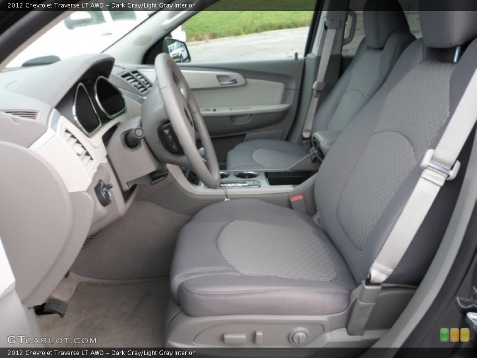 Dark Gray/Light Gray Interior Front Seat for the 2012 Chevrolet Traverse LT AWD #70071586
