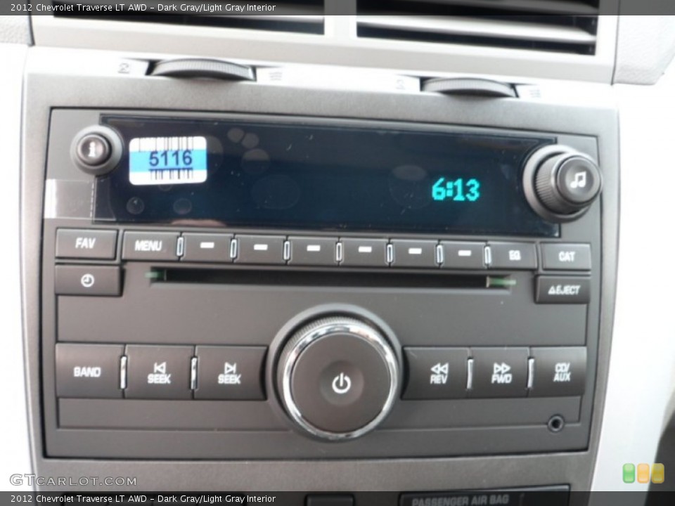 Dark Gray/Light Gray Interior Audio System for the 2012 Chevrolet Traverse LT AWD #70071661