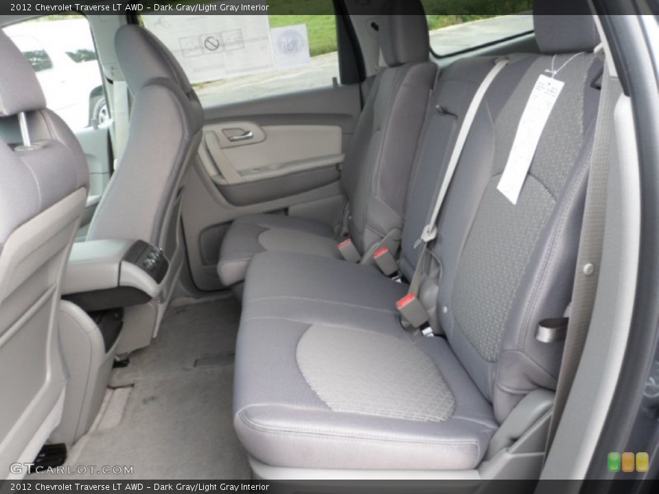 Dark Gray/Light Gray Interior Rear Seat for the 2012 Chevrolet Traverse LT AWD #70071787