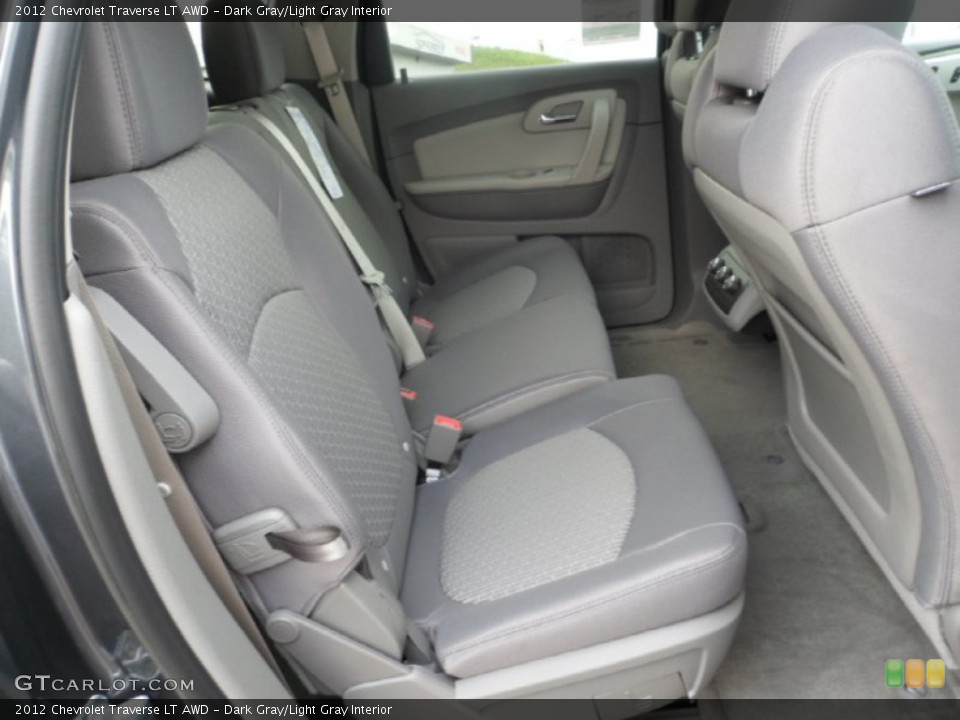 Dark Gray/Light Gray Interior Rear Seat for the 2012 Chevrolet Traverse LT AWD #70071835