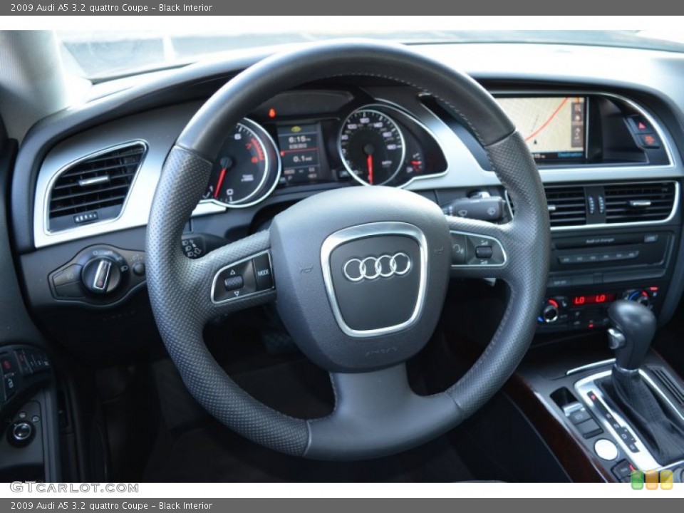 Black Interior Steering Wheel for the 2009 Audi A5 3.2 quattro Coupe #70072266