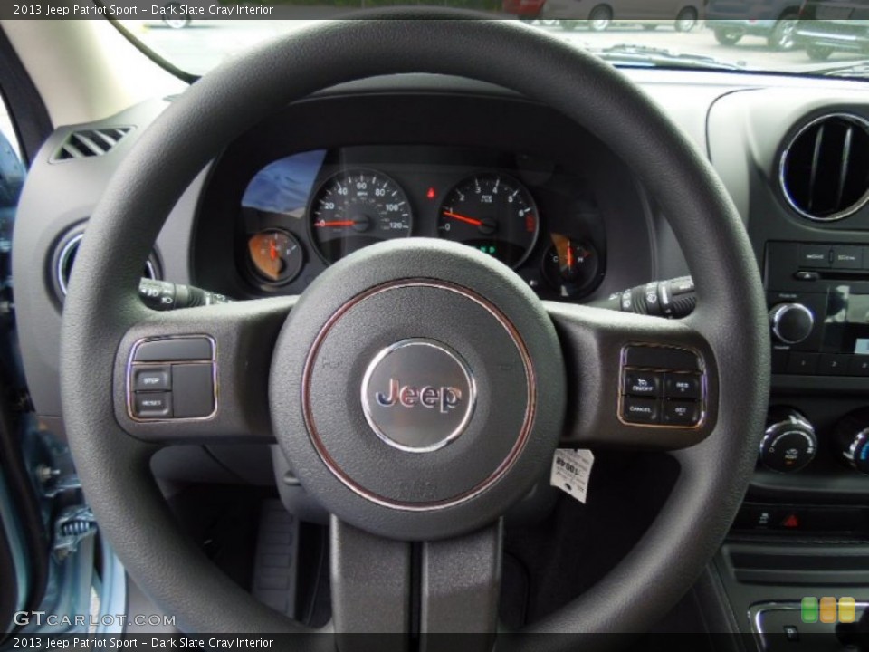 Dark Slate Gray Interior Steering Wheel for the 2013 Jeep Patriot Sport #70075391