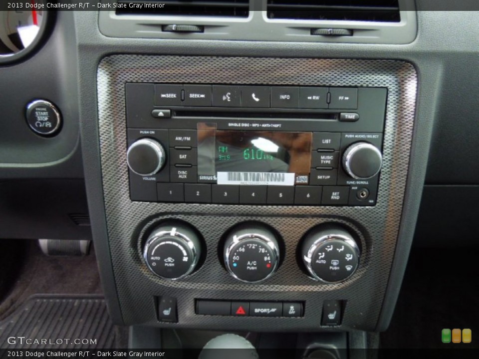 Dark Slate Gray Interior Controls for the 2013 Dodge Challenger R/T #70075697