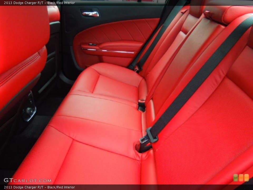 Black/Red Interior Rear Seat for the 2013 Dodge Charger R/T #70076046