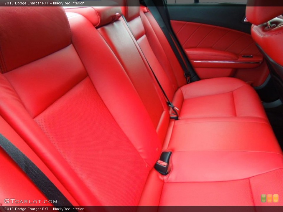 Black/Red Interior Rear Seat for the 2013 Dodge Charger R/T #70076075