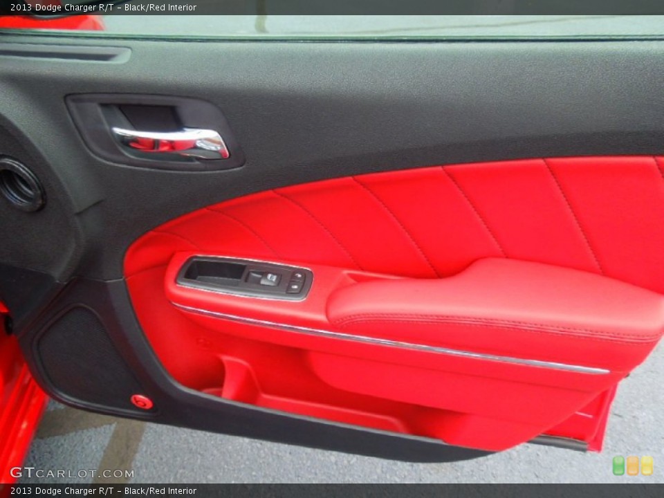 Black/Red Interior Door Panel for the 2013 Dodge Charger R/T #70076090