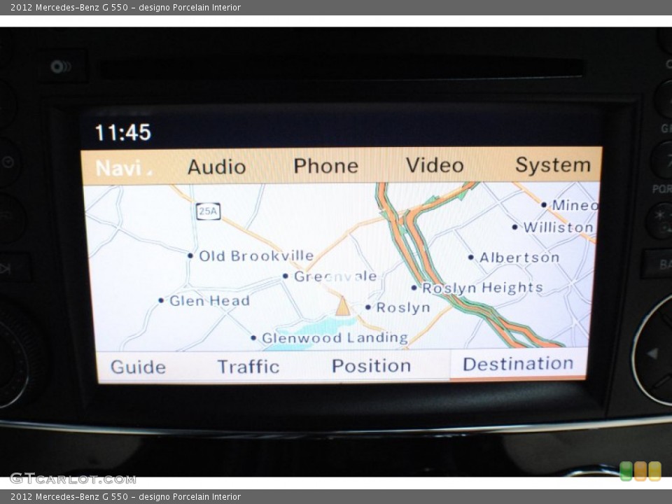 designo Porcelain Interior Navigation for the 2012 Mercedes-Benz G 550 #70076423