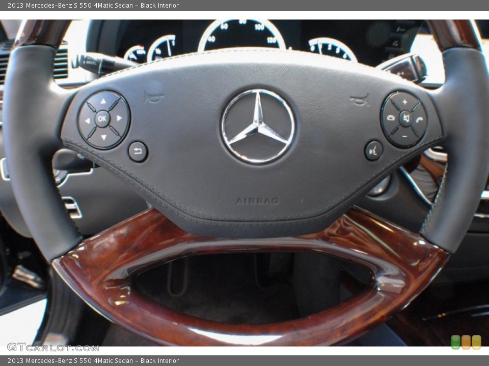 Black Interior Steering Wheel for the 2013 Mercedes-Benz S 550 4Matic Sedan #70076918