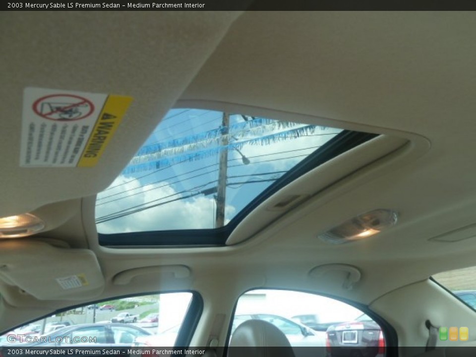 Medium Parchment Interior Sunroof for the 2003 Mercury Sable LS Premium Sedan #70077176