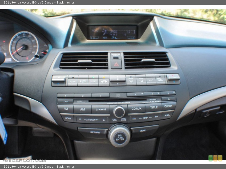 Black Interior Controls for the 2011 Honda Accord EX-L V6 Coupe #70077754
