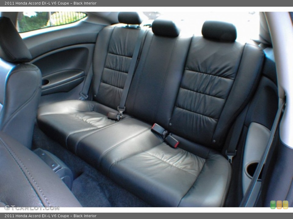 Black Interior Rear Seat for the 2011 Honda Accord EX-L V6 Coupe #70077775