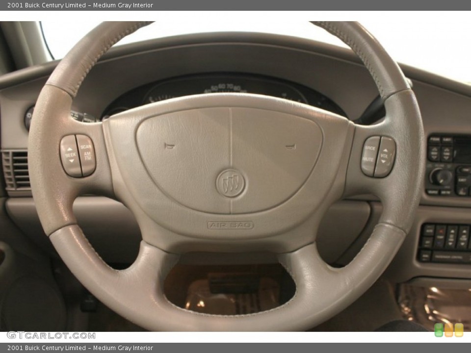 Medium Gray Interior Steering Wheel for the 2001 Buick Century Limited #70078157