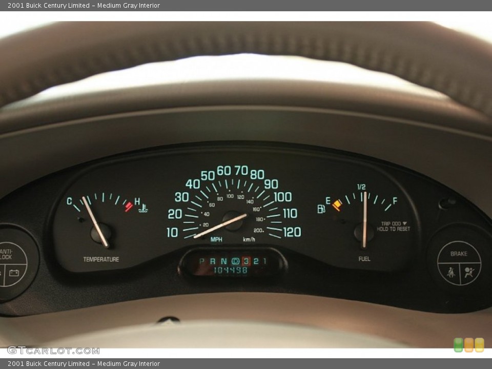 Medium Gray Interior Gauges for the 2001 Buick Century Limited #70078160