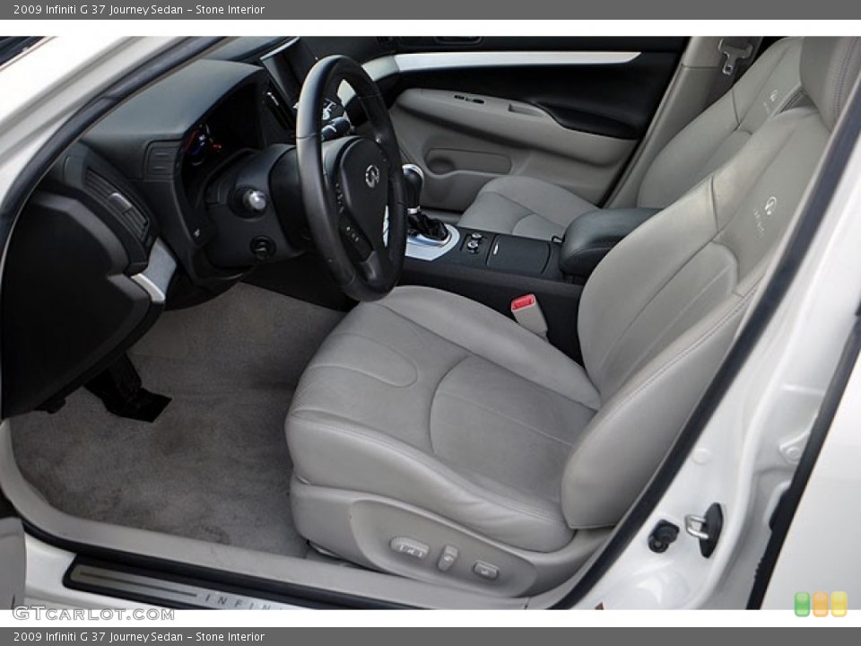 Stone Interior Front Seat for the 2009 Infiniti G 37 Journey Sedan #70081841