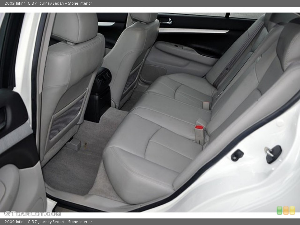 Stone Interior Rear Seat for the 2009 Infiniti G 37 Journey Sedan #70081868