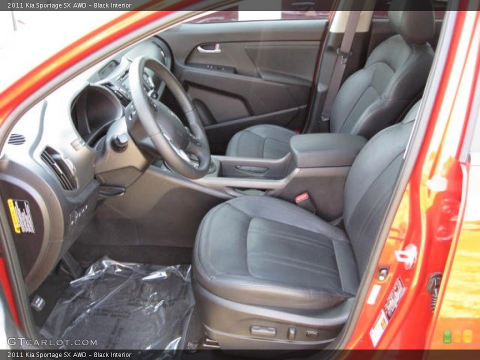 Black Interior Photo for the 2011 Kia Sportage SX AWD #70084508