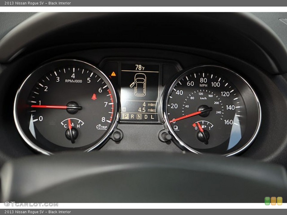 Black Interior Gauges for the 2013 Nissan Rogue SV #70084698