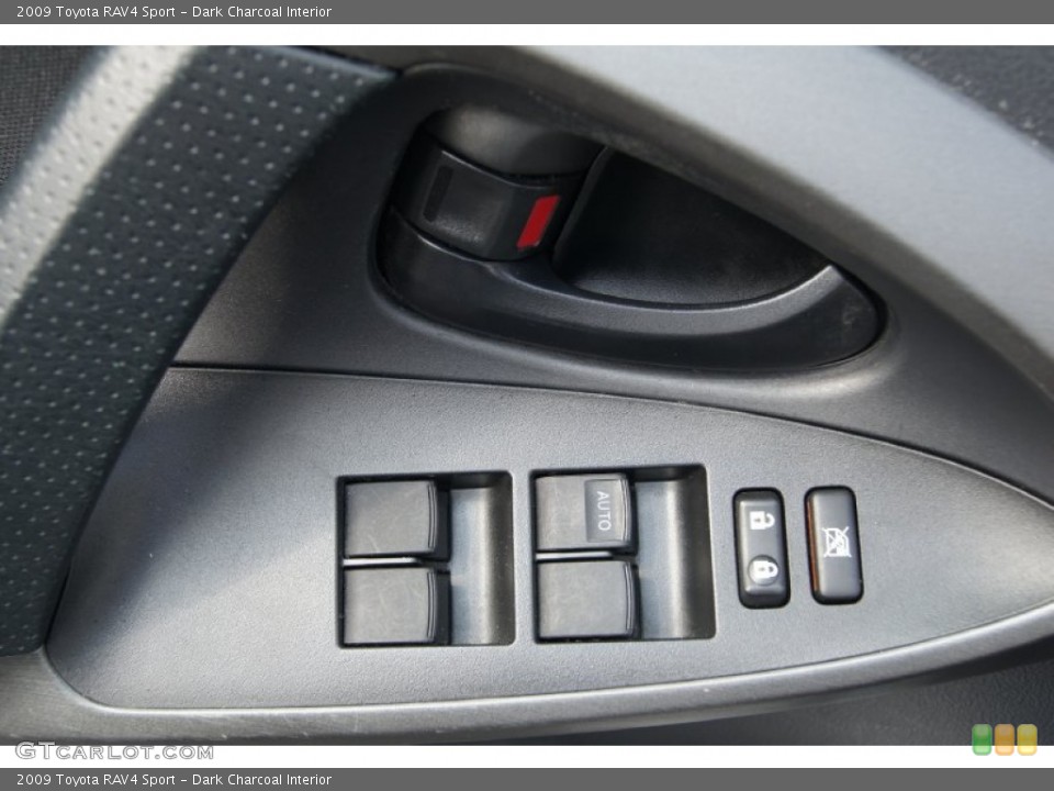 Dark Charcoal Interior Controls for the 2009 Toyota RAV4 Sport #70085255