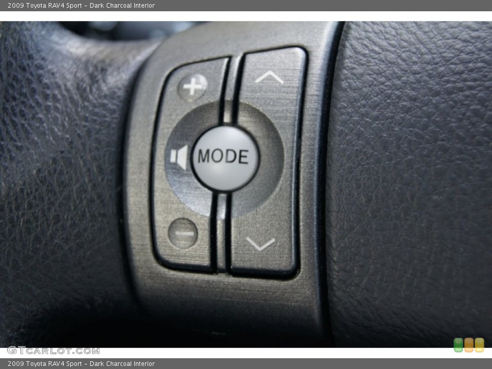 Dark Charcoal Interior Controls for the 2009 Toyota RAV4 Sport #70085387
